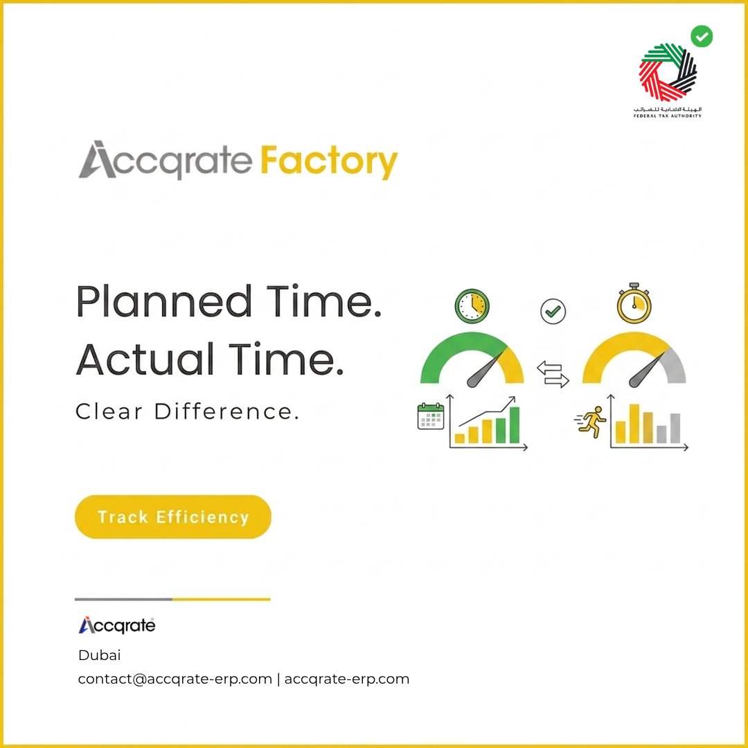 accqrateimena's tweet photo. Boost Shop Floor Productivity With Real Time Analytics
#AccqrateFactory Track planned versus actual timelines seamlessly to ensure you remain FTA ready.
#OperationalEfficiency #ManufacturingUAE #ERPAnalytics #ProductionTracking #PerformanceManagement #ShopFloorControl #Digital... https://t.co/B0w04YqKx1