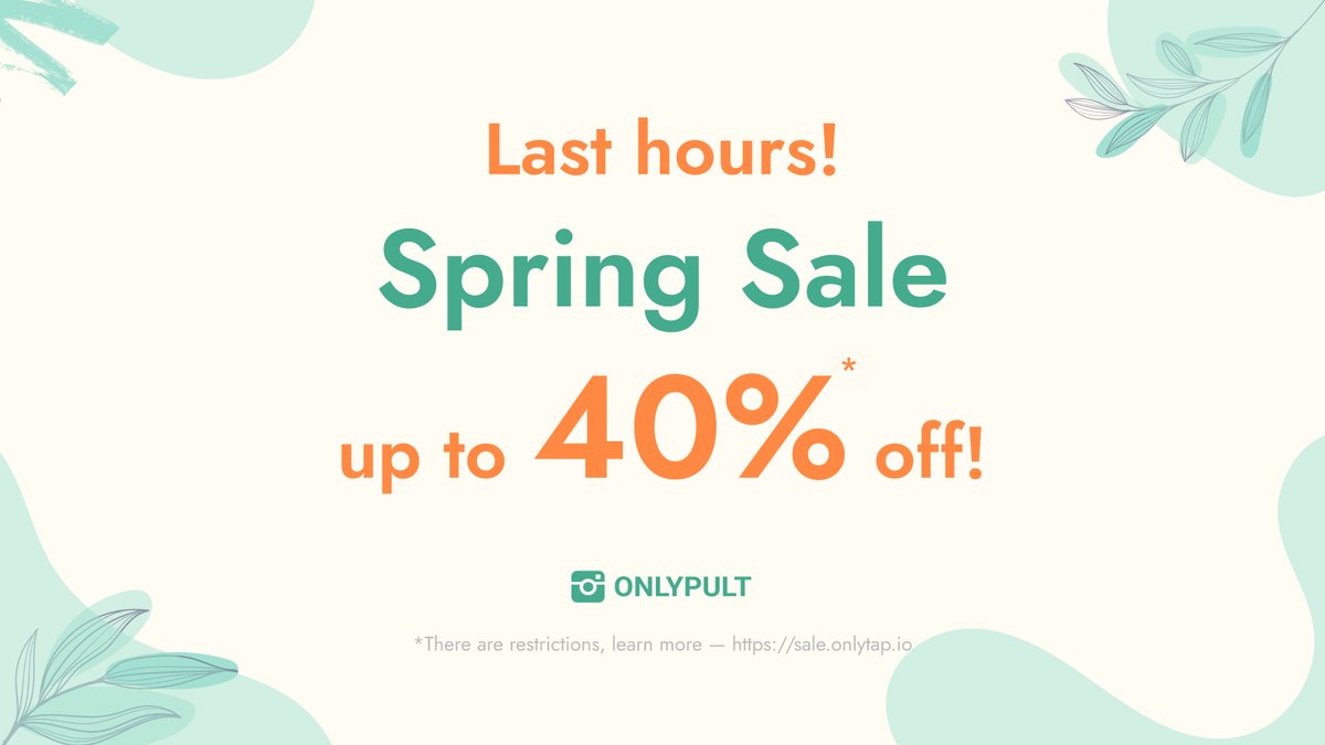 Onlypult's tweet photo. 🌸 Spring Sale ends in hours! Save up to 40% on all Onlypult plans.
💬 NEW: Social Inbox — manage comments, mentions, and private messages across all your social media accounts without switching between tabs or apps.

🌟 Get your discount: https://t.co/6yzMePgb2G https://t.co/6o1TSgjTXs
