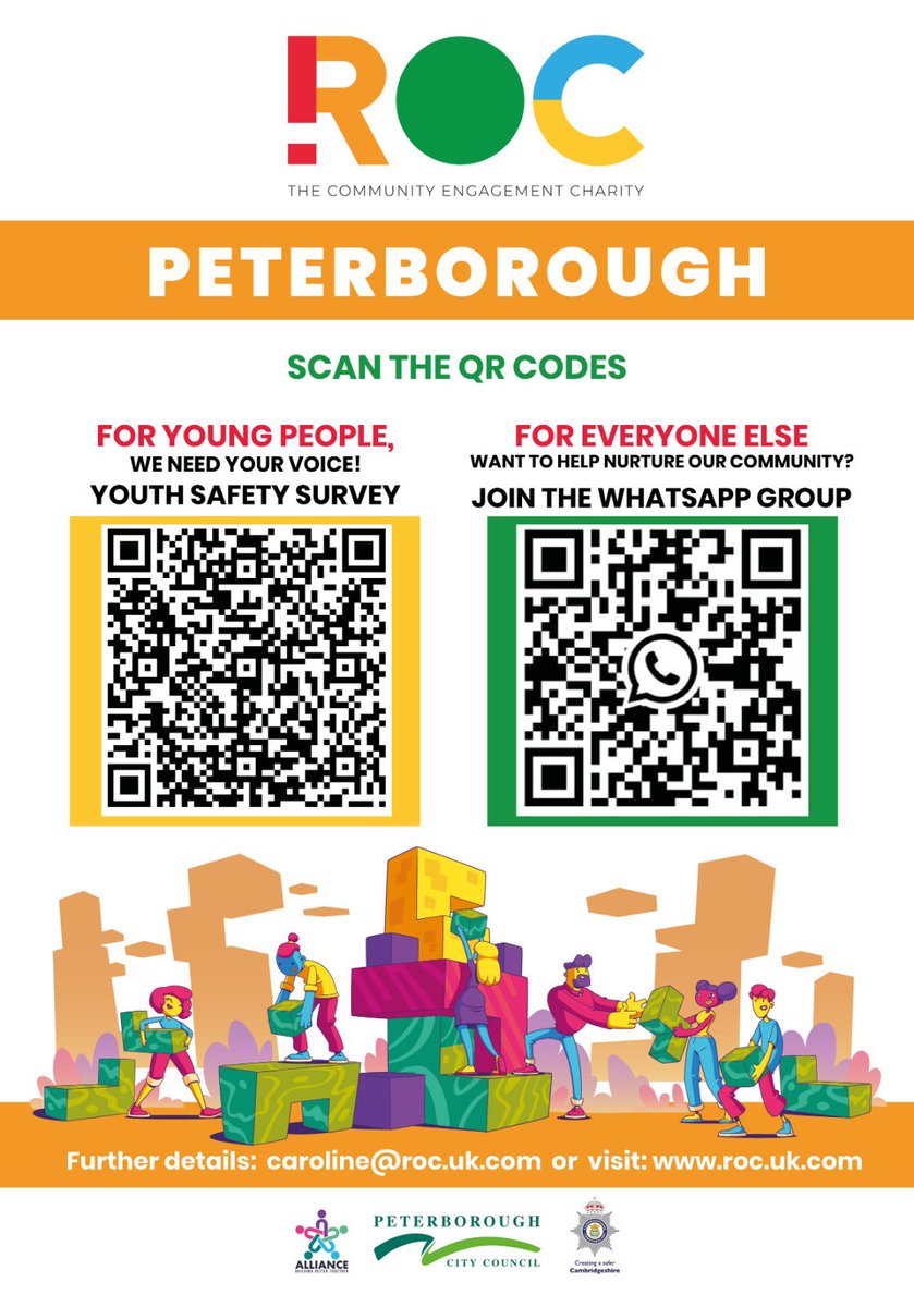 weareROC's tweet photo. ROC #Peterborough - Can you scan the QR Code and answer the survey…

Also Networking Meeting 👇

Mon 8th June 2-4pm - No need to book just turn up and share…

For more info email Caroline@roc.uk.com or call 07721002046. https://t.co/SC6xusgDqF