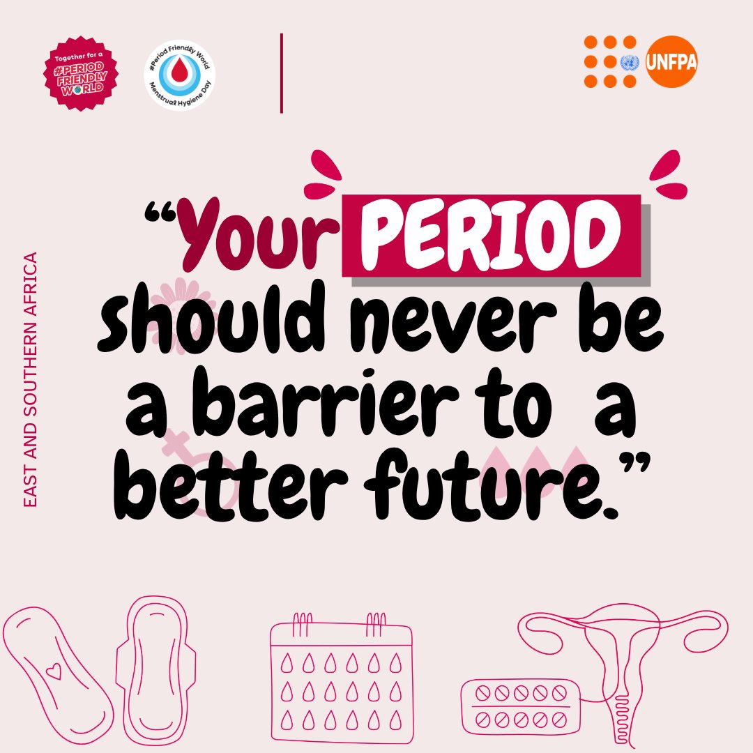 UNFPA_ESARO's tweet photo. A period shouldn’t cost a girl her education. Yet millions still miss school every month because of it. That’s not biology. That’s inequality. 

#EndPeriodPoverty #PeriodFriendlyWorld https://t.co/MNb6jxnV8M