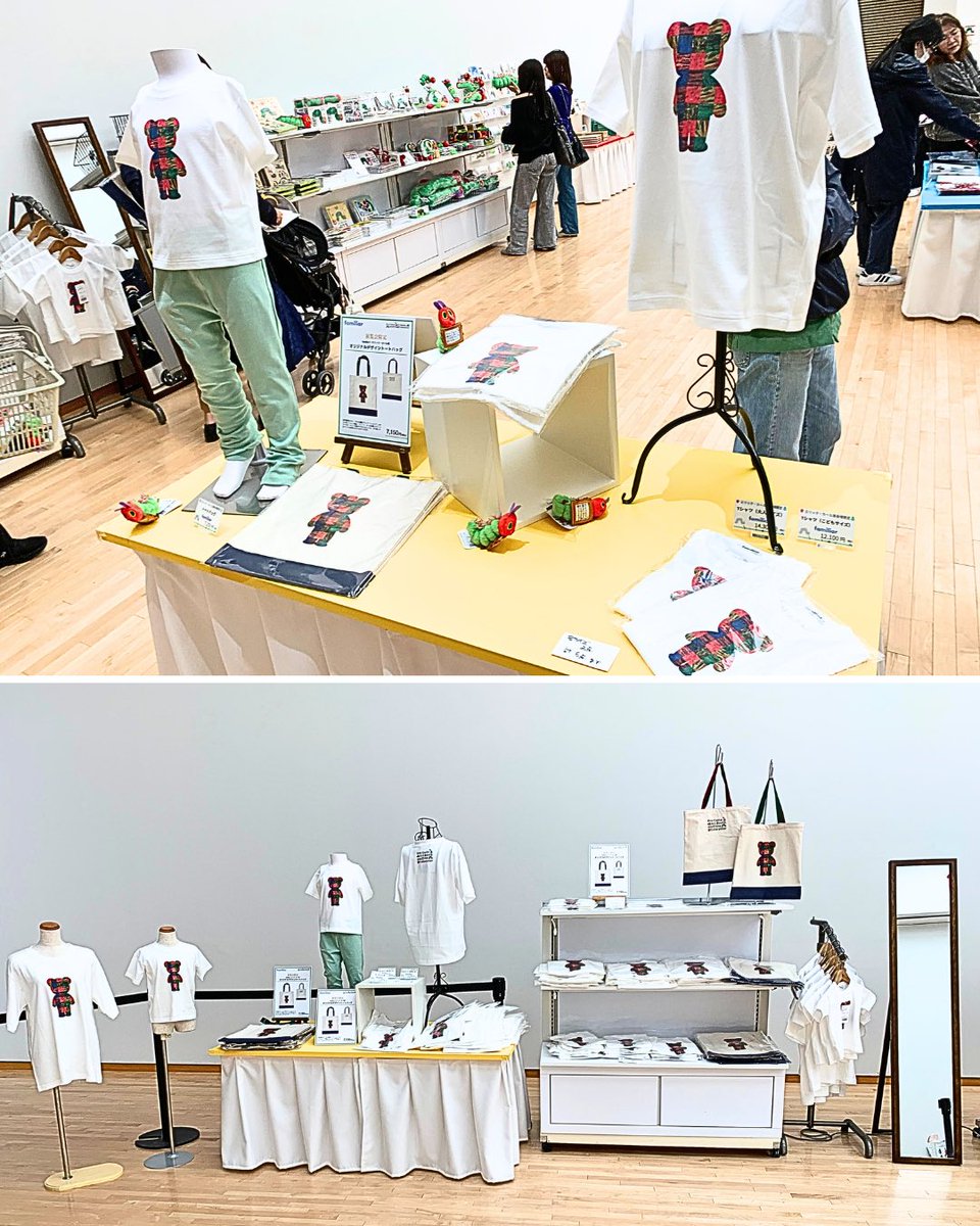 NTVService's tweet photo. 東京都現代美術館で開催中「エリック・カール展」にて当社が特設ショップを担当。
『はらぺこあおむし』日本語版５０周年を記念した展覧会です。
ベビーカーでも通りやすい売場設計で、世代を超えて楽しめます。ぜひご来場ください。
※写真にある商品はショップでは品切れの可能性がございます。 https://t.co/pkyaL54fFD