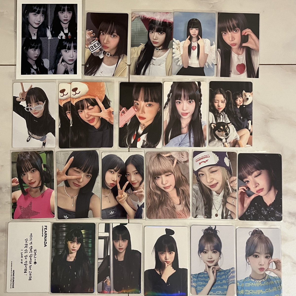 07nen_e's tweet photo. ルセラフィム　買取　交換　lesserafim LE SSERAFIM ウンチェ　ケミトレカ　買い取り　eunchae

譲　ウンチェトレカ

求　買取

まとめての買取優先です🙌🏻
ラキドロや店舗特典もございます。
①antifragire fearless jp
②unforgiven easy FEARNADA
③crazy
④hot spaghetti different ツアー等 https://t.co/9zjYEpuoux