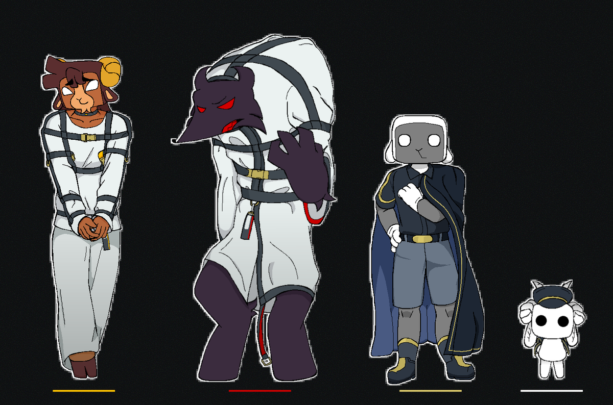 tanabatatree's tweet photo. the lambygram designs for ramuel, wolf, the warden, and the guardian ^ ^ #lambyland https://t.co/aNEI6wh61t
