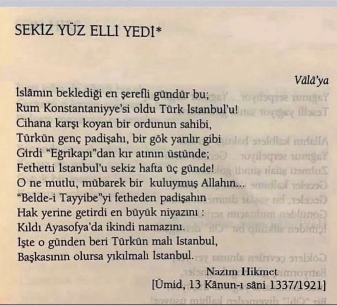 erdalcalis's tweet photo. Bugün 29 Mayıs. İstanbul’un Fethi. Kutlu olsun. Bu vesile ile İstanbul’un Fatih’i Fatih Sultan Mehmet’in bir sözünü de paylaşmak gerekir. Bir de Nazım Hikmet’in İstanbul’un Fethi Şiirini #FatihSultanMehmet #1453istanbul #istanbulunfethi #istanbulunfethikutluolsun 🇹🇷🇹🇷 https://t.co/XuUIwq7Uf6