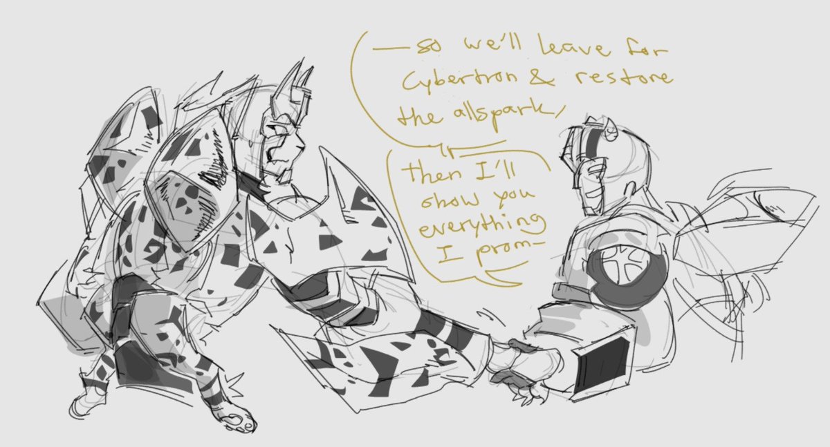 fischyybusiness's tweet photo. Short CV bumblebee x cheetor comic I did (1/3)
#transformers
#maccadams
#transformerscyberverse
#cheetor
#bumblebee https://t.co/scxfJp728f