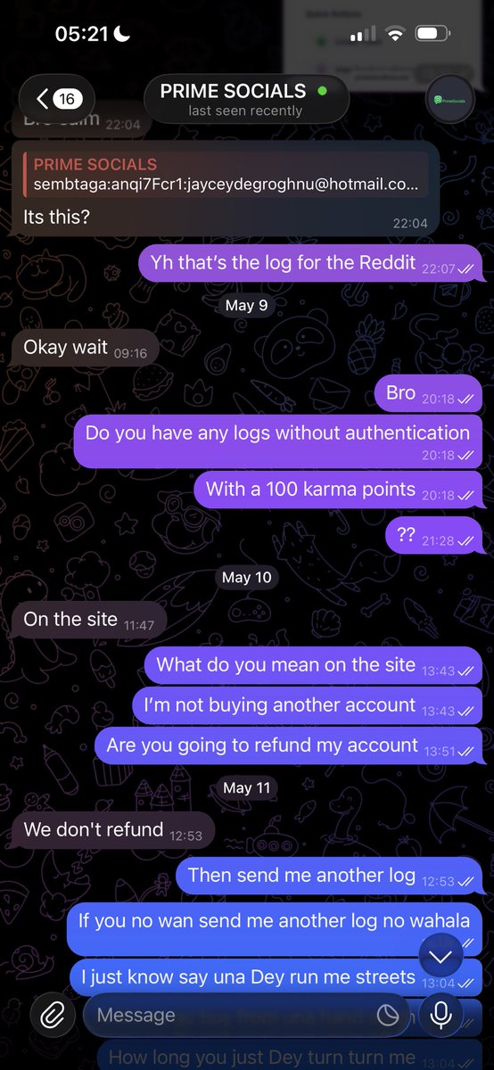 therealjuicy05's tweet photo. @Primesocialhub You guys should send my Reddit logs you fucking scammers https://t.co/1JHM7BbOYl