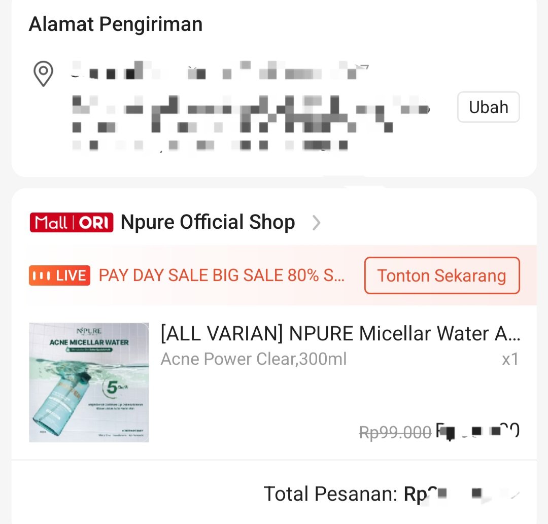 fbrrrrrn's tweet photo. WTS
Micellar water npure 300ml 35k
sistem ubah alamat ya
Bisa tf/ cod https://t.co/VgGCGQ2gjh