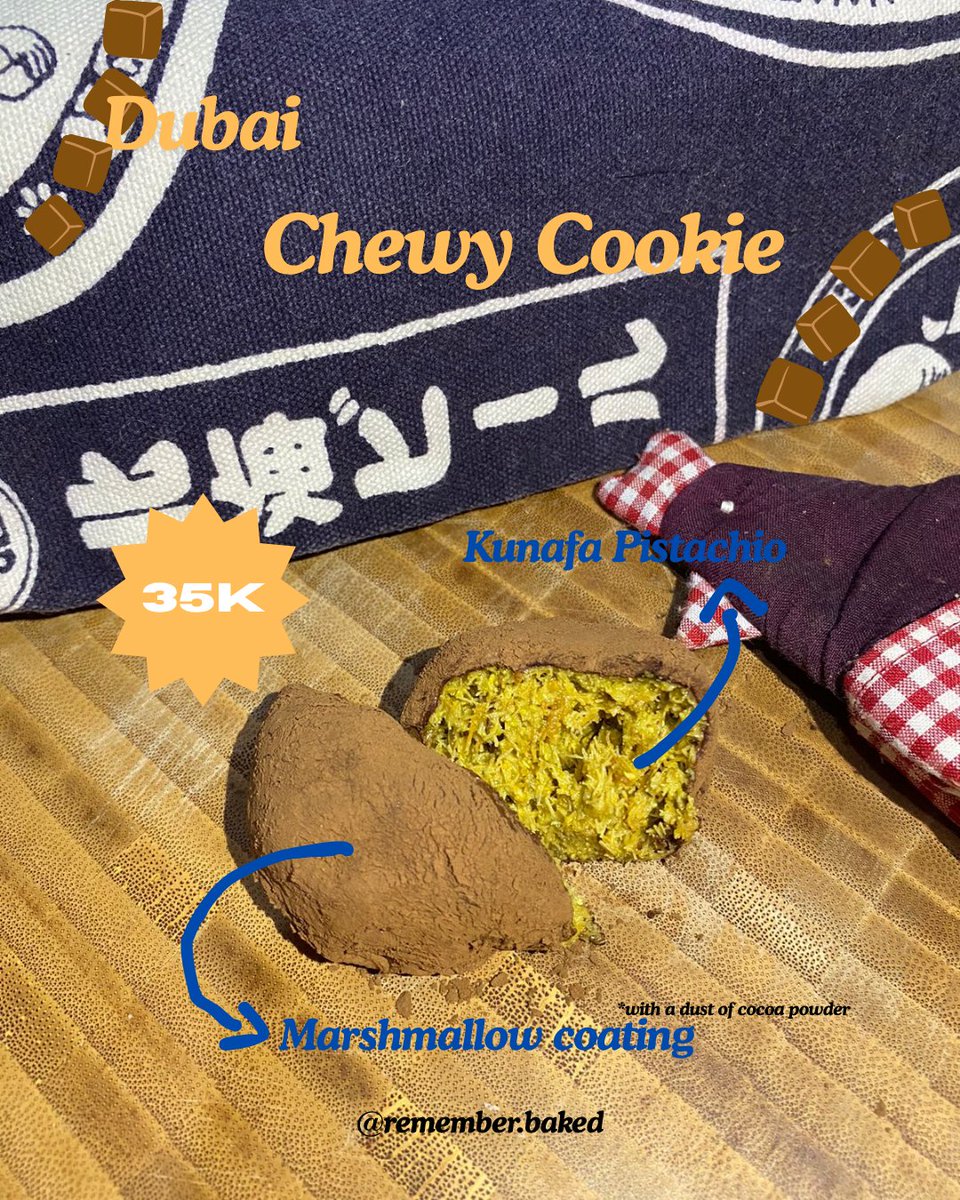 aeiswinter's tweet photo. HELP RT!!!
Halo semuanya👋👋 aku jualan dubai chewy cookie, pistachio pastenya REAL HOMEMADE pake pistachio, no pewarna, no pengawet. Rasanya gurih crunchy dan gak terlalu manis, karena manisnya dari white chocolate. Oh ya, aku juga pakai tahini paste yang bikin lebih gurih. https://t.co/cXGXXKsVJF