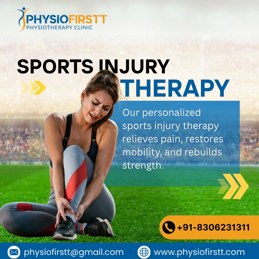 physiofirstt's tweet photo. Don’t let injuries keep you off the field!

At Physio Firstt Physiotherapy Clinic, our expert sports injury therapy helps reduce pain, improve mobility, and restore strength with personalized treatment plans tailored to your recovery goals. https://t.co/XichuCdU2u