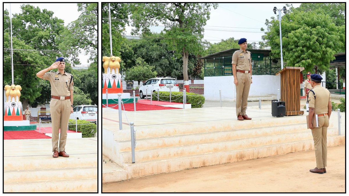 shahjahanpurpol's tweet photo. आज दिनांक- 29.05.2026 को #SP_शाहजहाँपुर द्वारा रिजर्व पुलिस लाइन में #साप्ताहिक_शुक्रवार_परेड की सलामी ग्रहण कर निरीक्षण किया गया। परेड, पुलिस लाइन परिसर, मैस, पीआरवी वाहनों एवं अभिलेखों का निरीक्षण कर अधिकारियों/कर्मचारियों को अनुशासन, शारीरिक फिटनेस, कार्यकुशलता एवं जनसेवा के संबंध में आवश्यक दिशा-निर्देश दिए गए। परेड के दौरान #क्षेत्राधिकारी_लाइन/कार्यालय मौजूद रहे।
“जनता का विश्वास ही हमारी सबसे बड़ी पूंजी है। पुलिसकर्मियों को संवेदनशीलता, अनुशासन एवं पारदर्शिता के साथ सेवा भाव से कार्य करना चाहिए।”