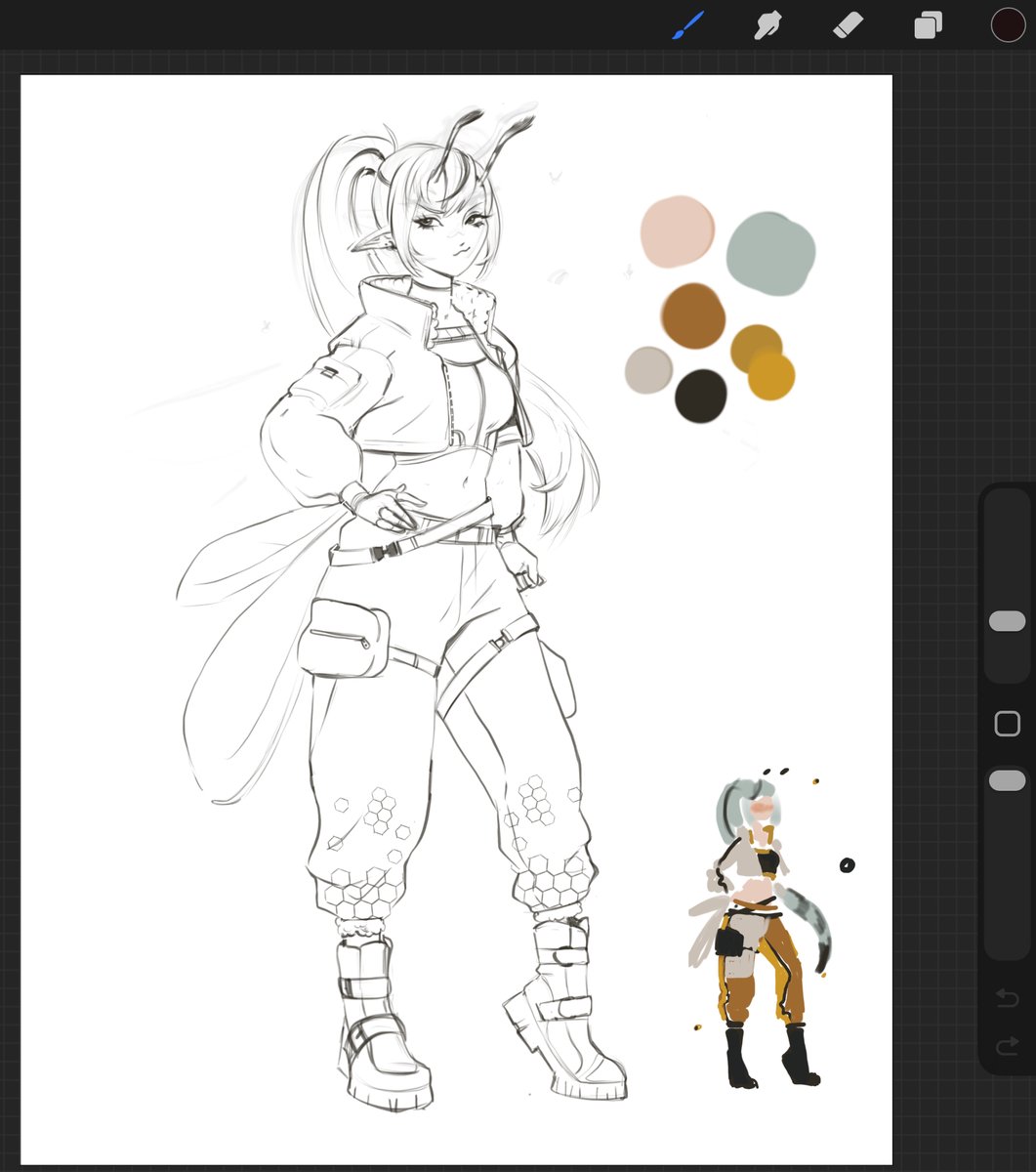 seesewn's tweet photo. bee girl wip https://t.co/dDV90QDmOP