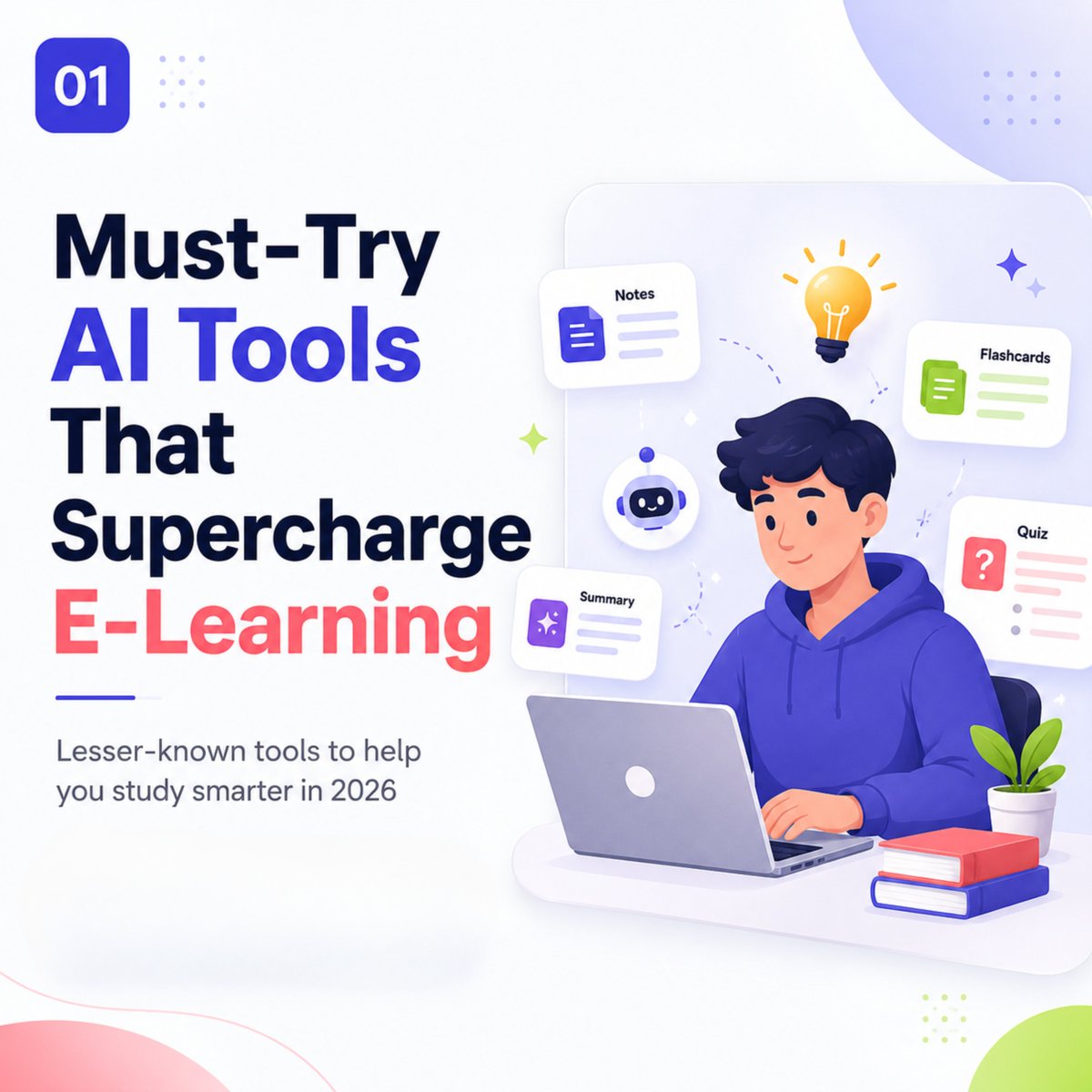 LearnCoursesEdu's tweet photo. Turn scattered study materials into a smarter learning system.

Tools like Mindgrasp, Knowt, StudyFetch, and Revisely help you create summaries, flashcards, quizzes, and study plans faster.

Save this carousel and try one tool this week.

#AITools #StudyTips #OnlineLearning #AIForStudents #LearnSmarter