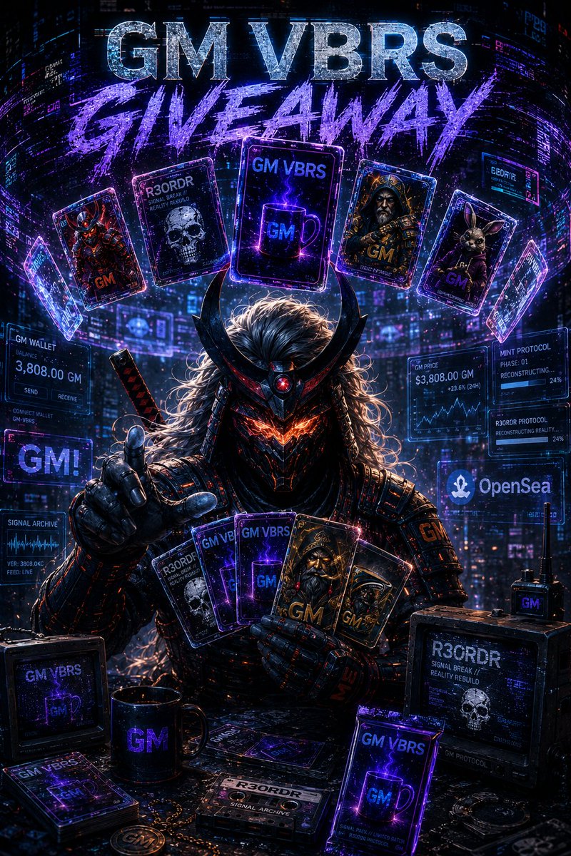 jayabs_eth's tweet photo. ☕⚔️ GM VBRS GIVEAWAY IS LIVE AGAIN 🔥

Top 3 winners + 1 Bonus Pack for the hardest mug artwork in the trenches

TO ENTER:
✅ Like + RT
✅ Tag 2 frens
✅ Comment “LET’S VIBE” + drop your GM mug

The arena is watching.

Bring heat. Bring soul. Bring legendary mugs. ☕💜

New day. Same ritual.