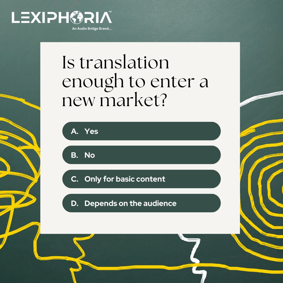 LexiphoriaInd's tweet photo. What’s your take?
Cast your vote and tell us why in the comments. 👇

#PollTime #CastYourVote #Localization #Translation #Multilingual #GlobalMarketing #ContentStrategy https://t.co/daaqv8g9vM