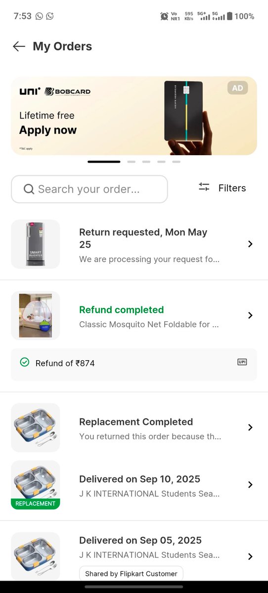 Kuldeep_KSY's tweet photo. @flipkartsupport In this I have raised request before replacement time laps but flipkart team is denying to return or replacement the product.  I have raised the request on 25th before replacement time laps. But they deny. Screenshot attached @flipkartsupport @FlipkartSellers @jagograhakjago https://t.co/RrsxhNrKTy