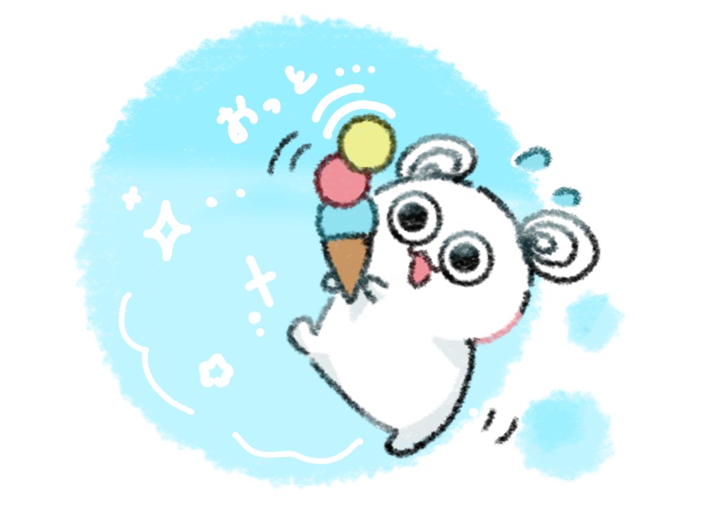 ahonimaru's tweet photo. よくばりさんだんあいす🍨✨️

 #暑くなってきたからアイスで冷えよう
 #ゆるいイラスト  #ぷーの日常  #あいす https://t.co/cjY82GHn3w