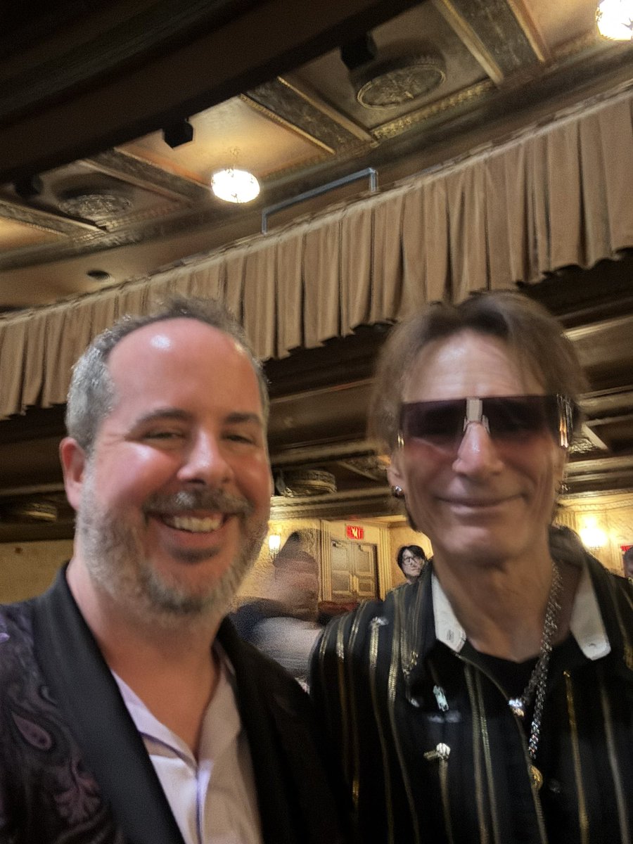 chris_opperman's tweet photo. The SatchVai Band concert at the Beacon Theatre in NYC was one of the best I’ve ever seen. 

Steve’s music was the center of my universe for the years I worked for him and it was nice to reconnect with it (and Joe’s music too). 

Steve’s always been a great source of inspiration https://t.co/BEGvAsSSiG