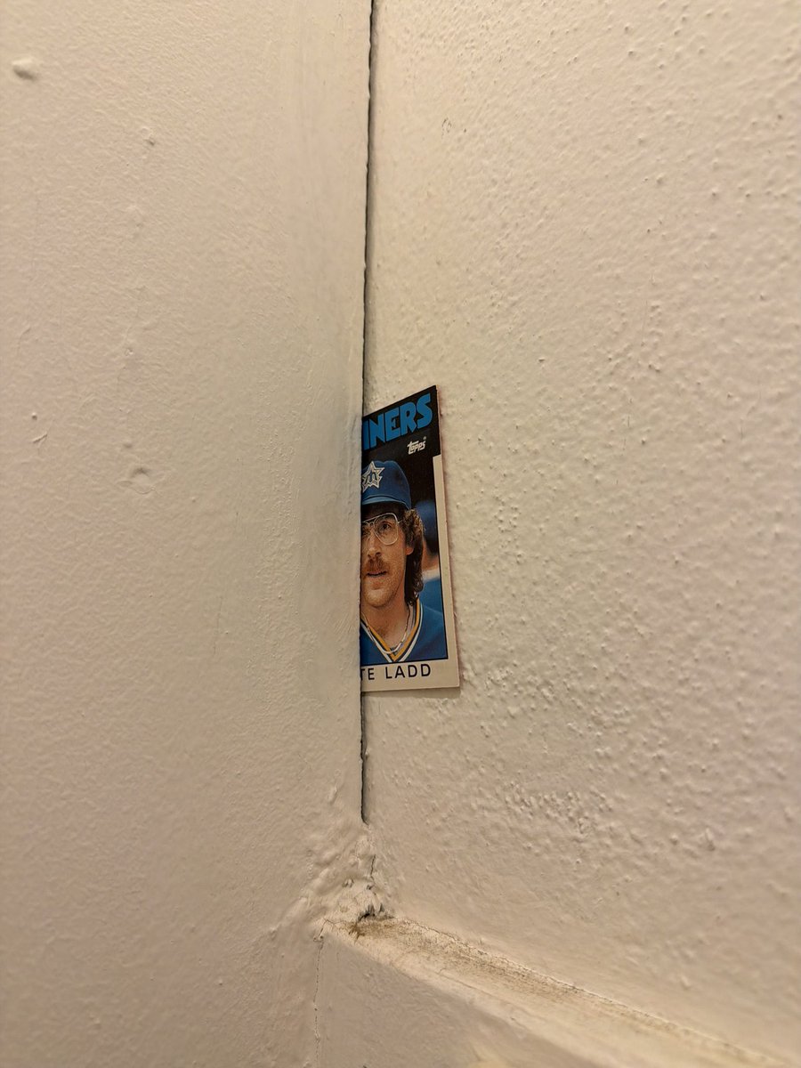 halosandwine's tweet photo. Fiancee and I are moving so I'm hiding some baseball cards around our place for the next tenants to discover https://t.co/r3TqqpnsPg