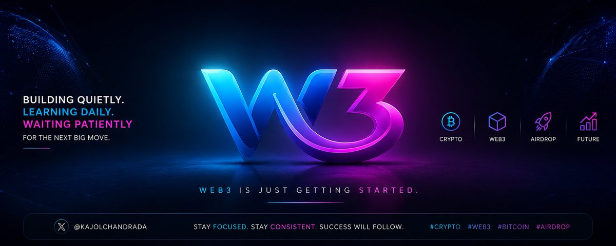 kajolchandrada's tweet photo. GM Crypto Fam @Rahatirtaza 

Building quietly.
Learning daily.
Waiting patiently for the next big move.
Web3 is just getting started.
#Crypto #Web3 #Bitcoin #Airdrop #GM https://t.co/1Qj1rpz13R