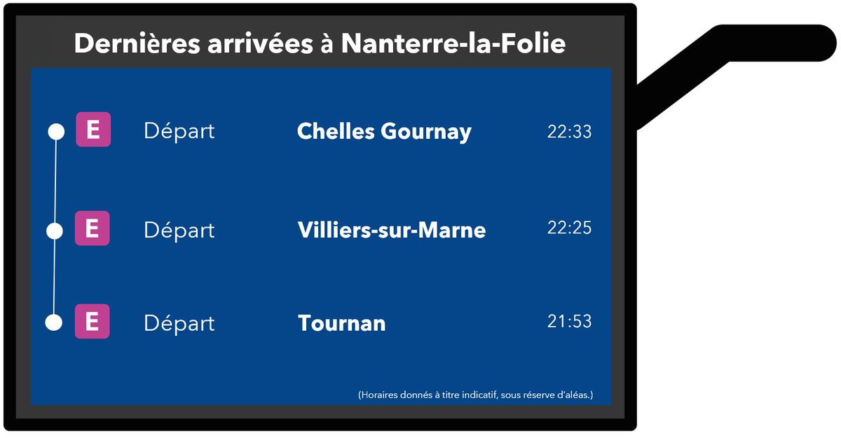 RERE_SNCF's tweet photo. 🚧#InfoTravaux #RERE #Semaine🚧1/2

🗓️Du lundi 1 au vendredi 5 Juin.

��Dernier train en soirée ⬇️ https://t.co/ztmza4SDtB