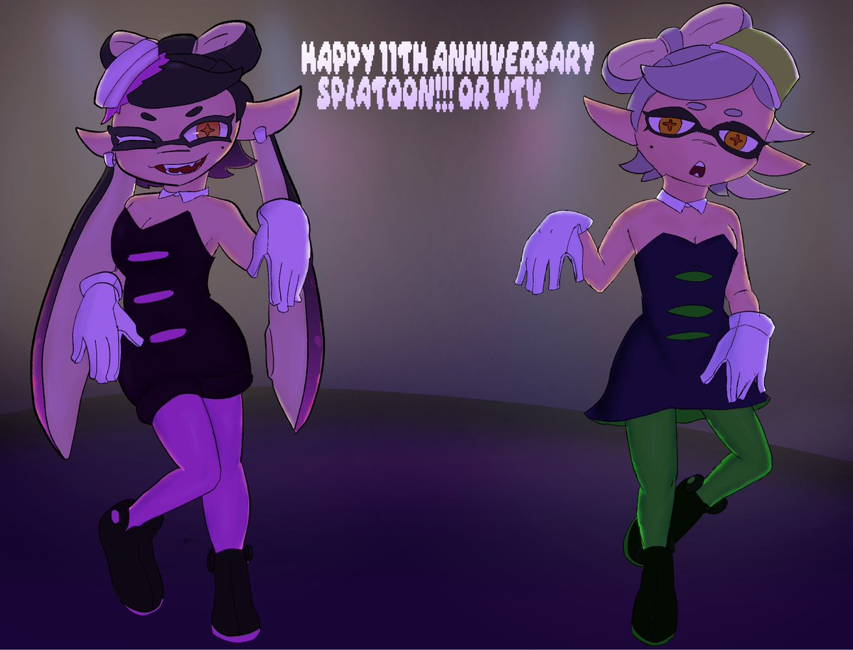 Ink0XD's tweet photo. Happy 11th birthday splatoon! 
Happy to share a birthday month with you :>

This isint my best work as it’s smth I started last year but hated and decided to finish today but :p 
(Speedpaint below) #Splatoon11thAnniversary #Splatoonart #splatoon https://t.co/Kgrwu6MplP