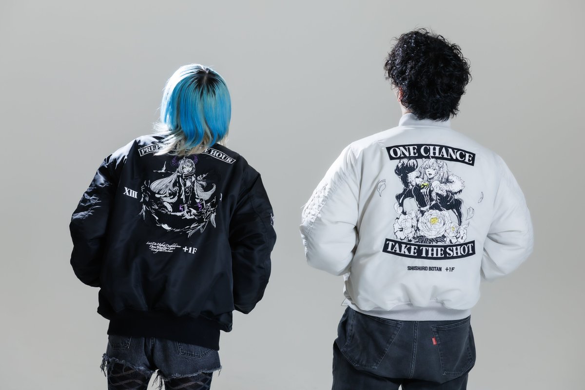 plus1frame's tweet photo. 【締切間近】

獅白杯 +1F
コラボアイテムの受注受付はまもなく終了します。
MA-1、TEEともにオンライン限定受注生産。
受付期間は5/31まで。

この機会をお見逃しなく！
https://t.co/y21TKzieCy

#獅白杯オフライン #Plus1Frame https://t.co/pckYi1OtXd