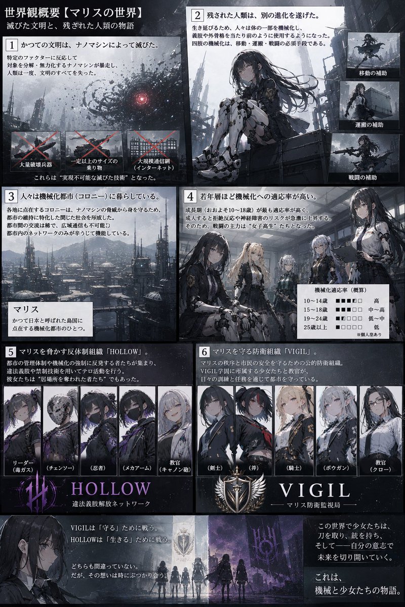 yp1iminy's tweet photo. 今まで投稿した謎のメカ女子高生シリーズのタグを作りました
一応設定とかあるけど気軽に見てもらえればー
リプは過去の投稿置き場にするのでよろしくお願いします
#機械化都市マリス https://t.co/qJygIdEPCC