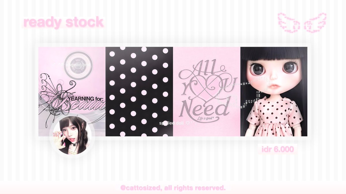 cattosized's tweet photo. help repost please ♥︎

hi aku ada layout ready stock ian (h2h) gyaru for idr 6.000, grab it now through my dm <3

#bealanja 🎐 ◟﹒ʚɞ https://t.co/ALj3phhsJl