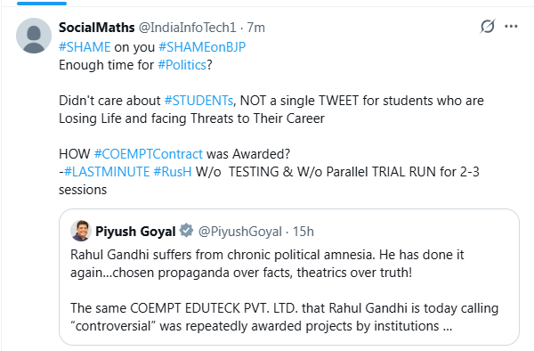 IndiaInfoTech1's tweet photo. @RahulGandhi For NEW #Process/#Software For #MISSIONCRITICAL Applications  like #Financial/#Banking or #Examination or #DEFENCE etc. 

The #NEW Process/#SOFTWARE should be #tested &amp; #TraialRUN in #Parallel to #ExistingProcess for atleast 2-3 LIVE Exams (2-3 yrs) - #NOTDONE by #CBSE here https://t.co/k97UcYkx0f