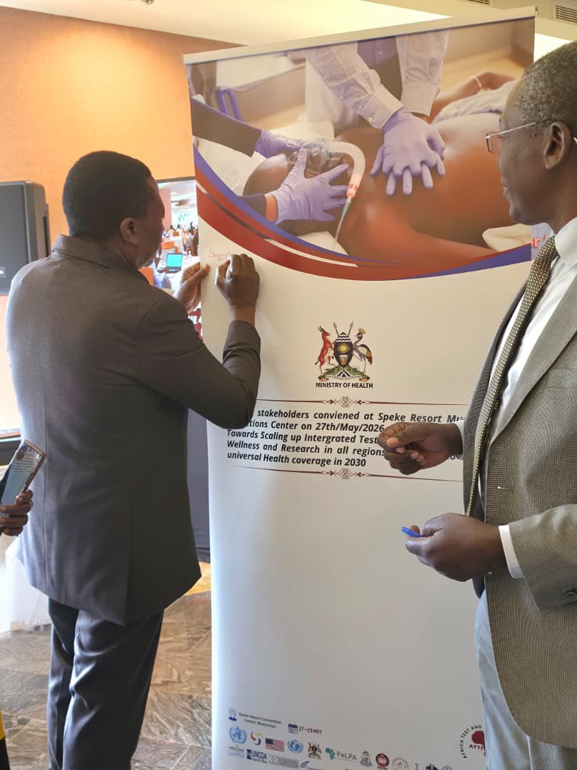 Microhaem's tweet photo. 🚨 Highlight Moment | 4th Annual National Test & Treat Initiative Conference 2026 🇺🇬
Proud moment for Microhaem Scientifics!
Together with other stakeholders and Chief Guest Prof. Dr. Charles Olaro (Director General of Health Services, Ministry of Health Uganda), we took part in the signing of  the National Commitment to scale up integrated Test & Treat initiatives across all regions of Uganda.
This advances Universal Health Coverage and the 2030 health agenda.
#TestAndTreat2026 #MadeInUganda #UniversalHealthCoverage #HealthSystemStrengthening #MicrohaemScientifics #UgandaHealth #AfricaHealthSovereignty