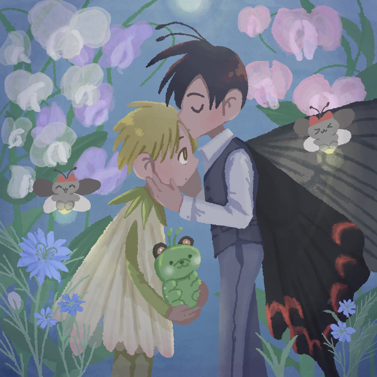 meinsidehim's tweet photo. デイジーとパピヨン。
#イラスト　#procreateart https://t.co/6r9iRKv0pi
