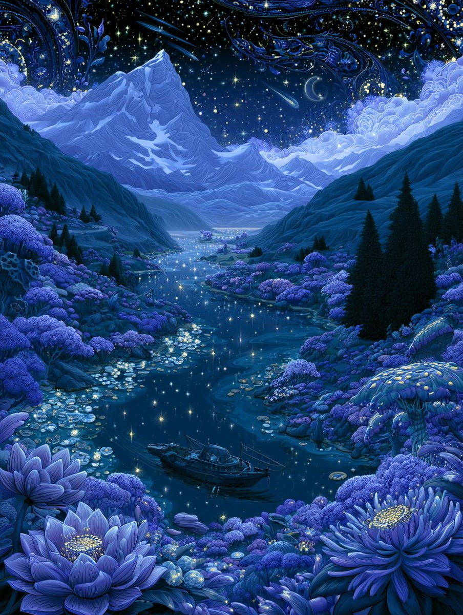 BubbleArtDesign's tweet photo. Magical cosmic lansdcape https://t.co/oTo4bCI49A