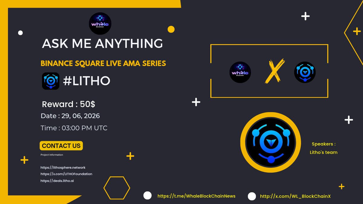 WL_BlockChainX's tweet photo. #whaleblockchainx Binance Live AMA Series With #Lithosphere

🕰️ Date: 29th, MAY 3:00 PM UTC

🏠 Venue: https://t.co/qBR22QXiDD

🎙Speakers : Litho's team

〽️ Rules:
1️⃣ Follow 
@WL_BlockChainX 
&amp; 
@LITHOFoundation

2️⃣ Like &amp; Retweet
3️⃣ Comment Your Questions. https://t.co/ggX3XoWDd6