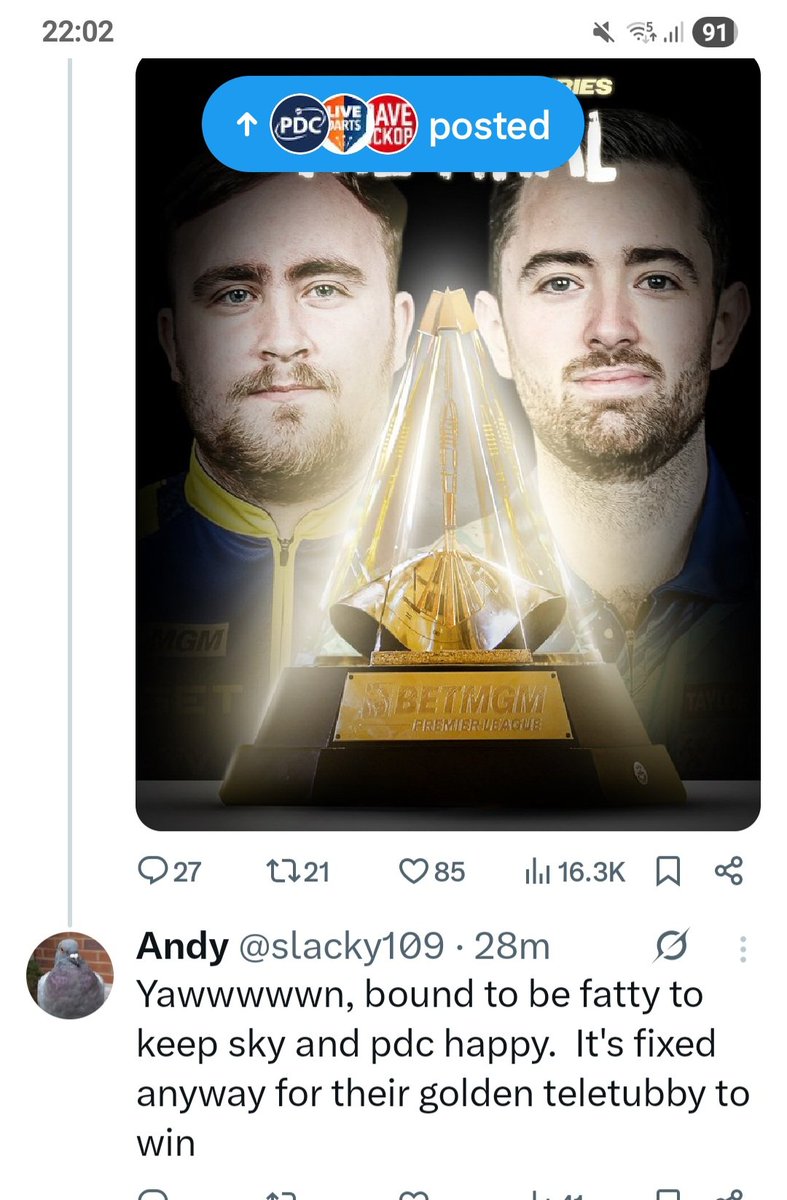 slacky109's tweet photo. @OfficialPDC Told you so !! https://t.co/pu1NoxqidI
