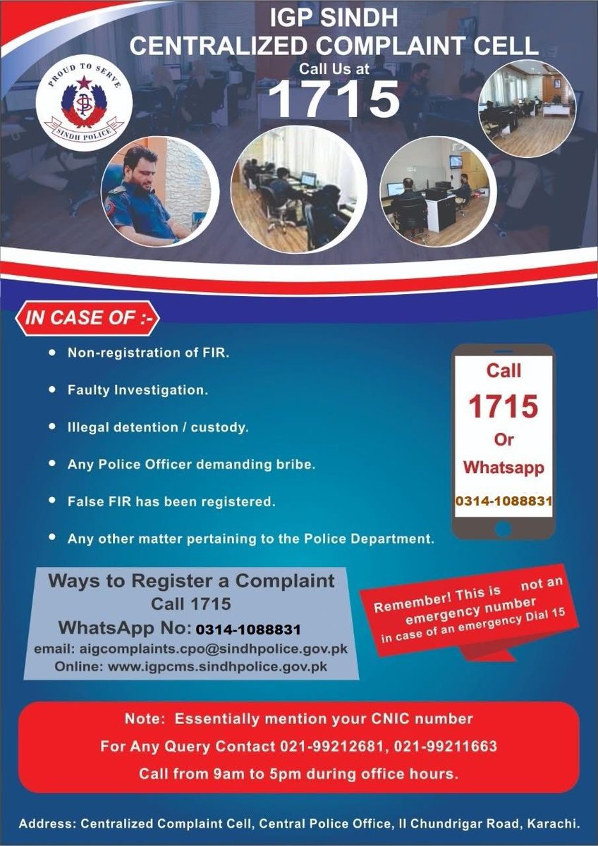 SindhPoliceDMC's tweet photo. If an FIR is not registered, an investigation is conducted improperly, or a bribe is demanded —
report it directly.
📞 1715
#ReportCorruption #NoBribes #JusticeForAll #RuleOfLaw #PublicService #PoliceAccountability See less https://t.co/gOXOM7vXvW
