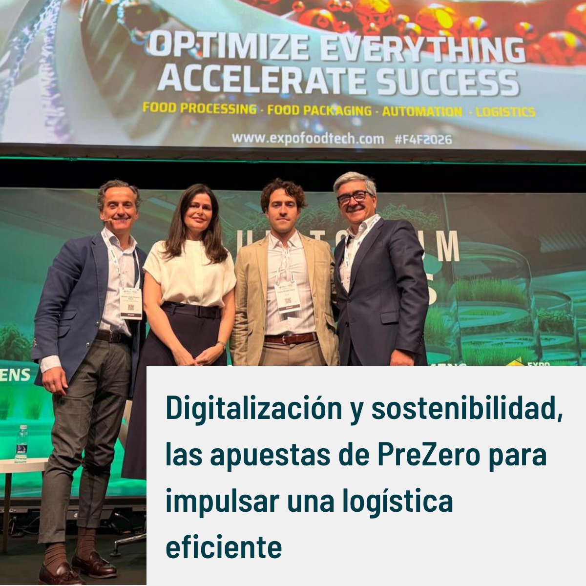 PreZero_ES's tweet photo. ¿Cómo se gestiona una de las flotas más grandes de la Península bajo criterios de #sostenibilidad? 🚛

El director de PreZero para la zona Norte, Matías de Lecea, explicó en #ExpoFoodTech en Bilbao las claves de la estrategia:
🔹 IA para optimizar rutas (-8% de km).
🔹 Apuesta por soluciones sostenibles, como el hidrógeno y un vehículo autónomo 100% eléctrico.

En #PreZero, la innovación técnica y la sostenibilidad son los vehículos para alcanzar una #LogísticaSostenible.🌱

ℹ️https://t.co/qE4pfyMflz