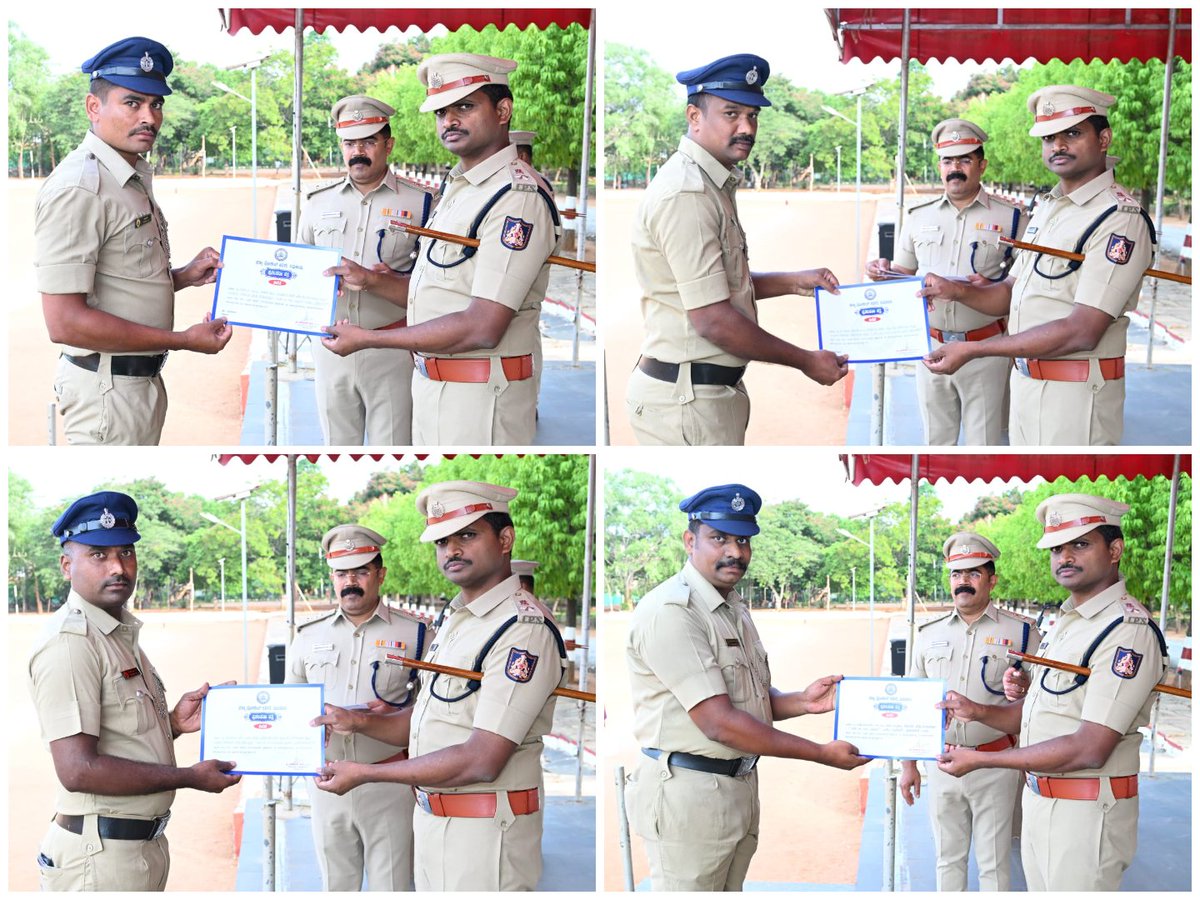 SPTumkur's tweet photo. ಅತ್ಯುತ್ತಮವಾಗಿ ಕರ್ತವ್ಯ ನಿರ್ವಹಿಸಿದ ಅಧಿಕಾರಿ ಮತ್ತು ಸಿಬ್ಬಂದಿಗಳನ್ನು "Cop Of The Week" ಎಂದು ಗುರುತಿಸಿ ಪ್ರಶಂಸನಾ ಪತ್ರ ನೀಡಲಾಯಿತು.    
#TumakuruDistrictPolice 
#CopOfTheWeek
@venkatashok https://t.co/DrTxCtUYFd