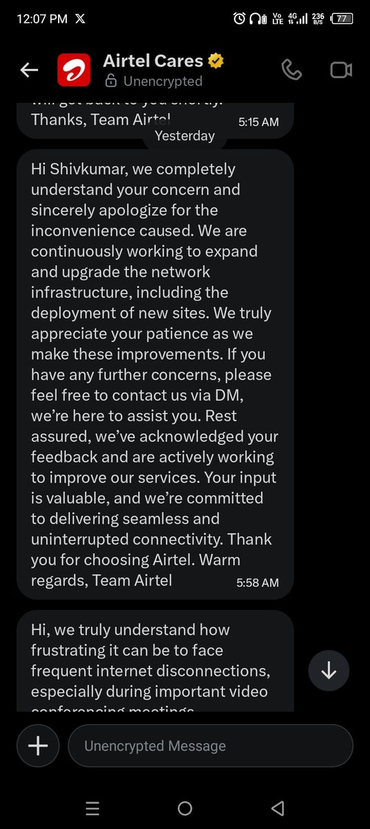 Gskumar7097's tweet photo. @airtelindia @AdobeExpress Worst ever service provider neither any response nor any resolution @reliancejio @ViCustomerCare I am stuck in 90 days if there is any option to switch just let me know. As 5G internet work in kbps https://t.co/IwLGtgLQZK