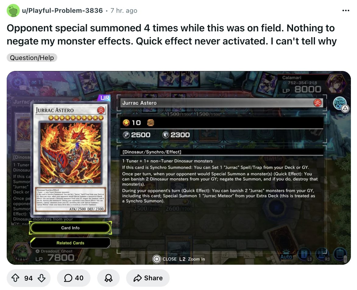 TrevorAllenMD's tweet photo. Amazing ruling questions coming from r/MasterDuel https://t.co/h7udkawqX4