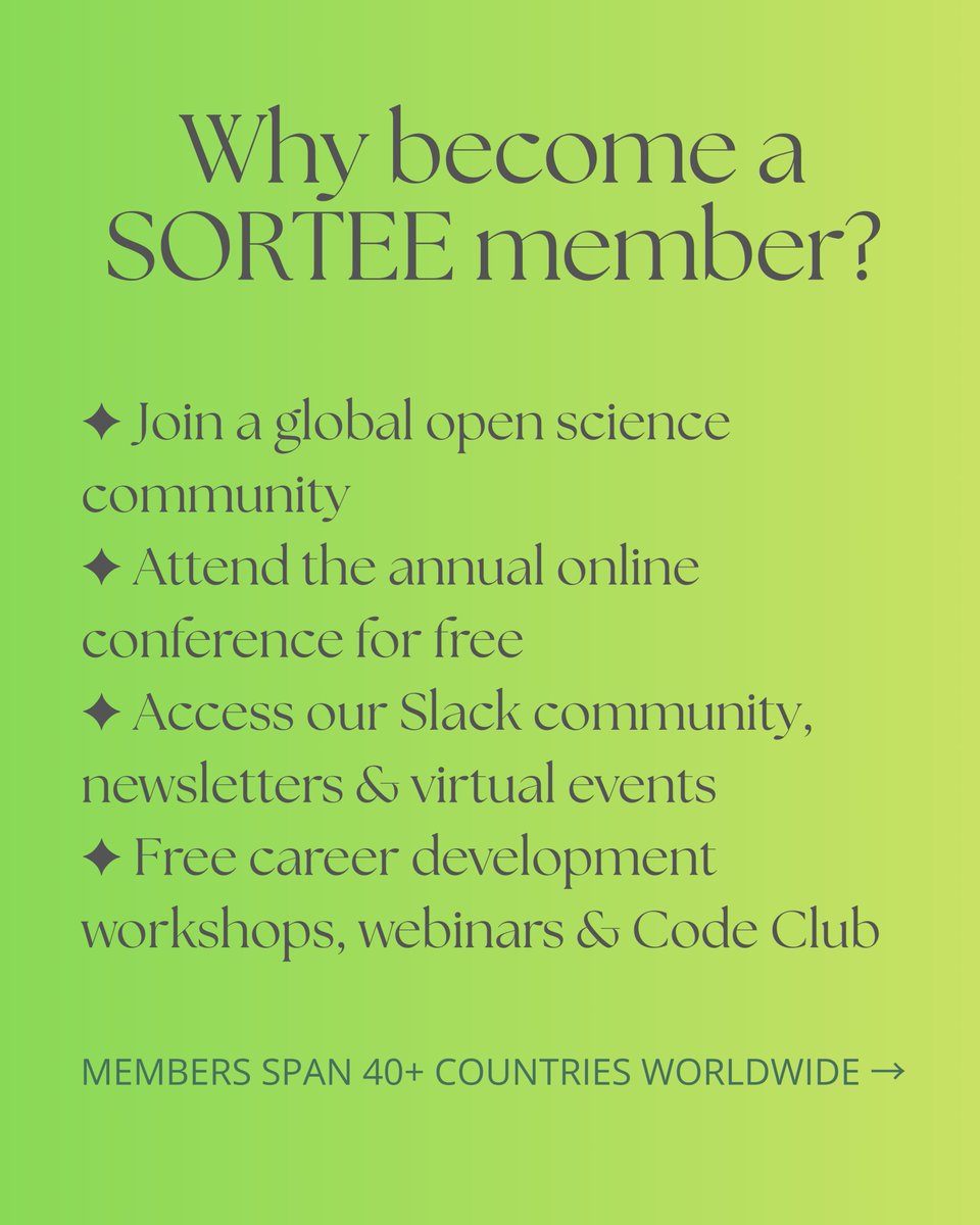 sortecoevo's tweet photo. Help us tackle financial barriers to participation in open science practices by spreading the word! 💚

Join us https://t.co/0Cvry7H1o3

#openscienceisforeveryone
#SORTEE https://t.co/dsmFa0Etlg
