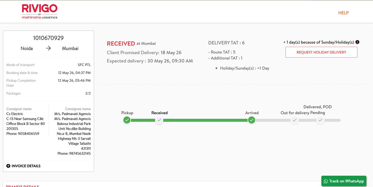 amitbsaraswat's tweet photo. @Mahindralog_MLL 
Do you really feel you can serve the customers ? Check the promise date and expected date of delivery. 100 calls with all sounding helpless. https://t.co/LlJpwkkt1Z