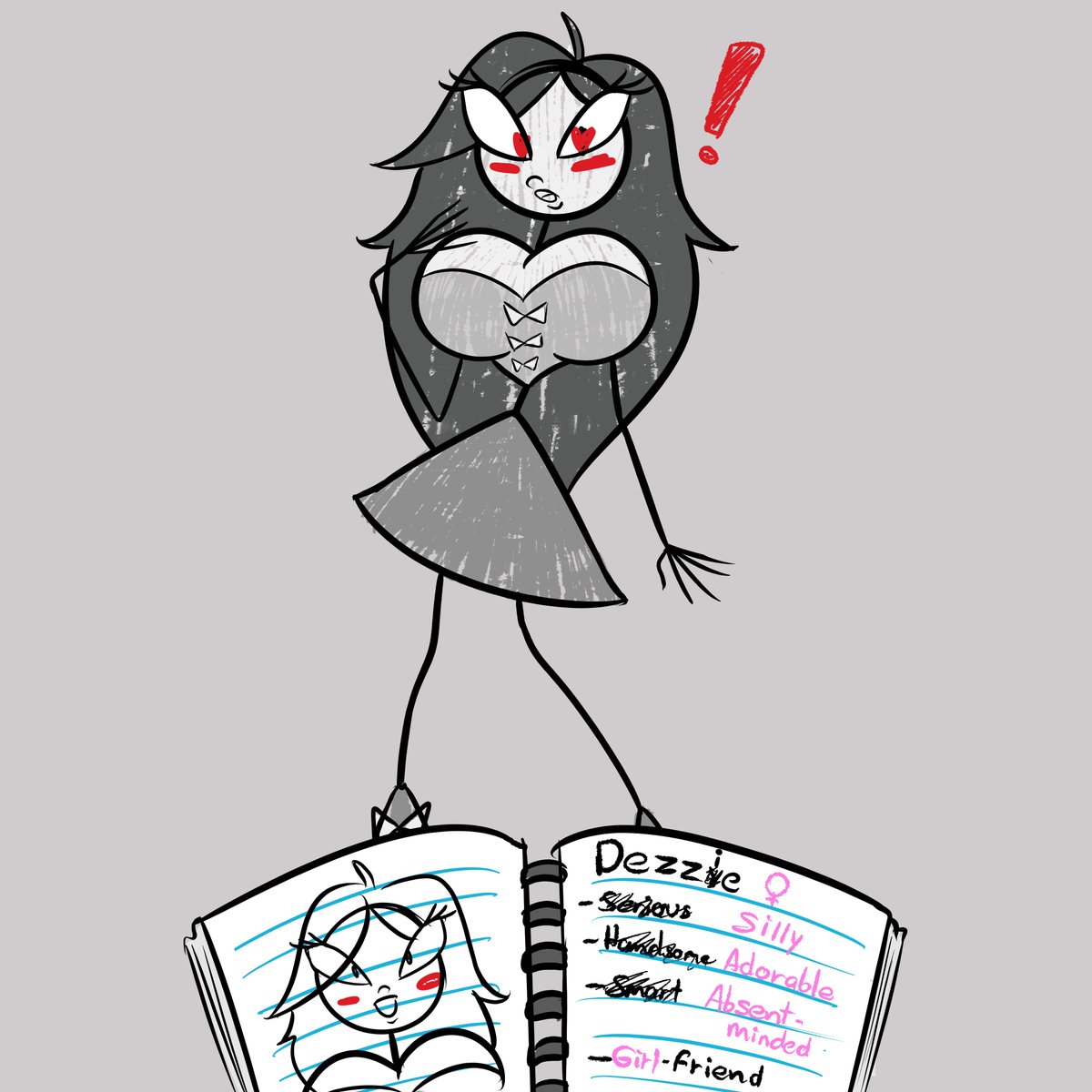 BeaTheArtista's tweet photo. A little follow-up to this drawing for @dezzy_draws . Now that Beck has the notebook, he can change Dezzie however he wants. What else does he plan to do with “her”? We don't know.
#tsf #TFEveryday https://t.co/EKD3w6Ir0h