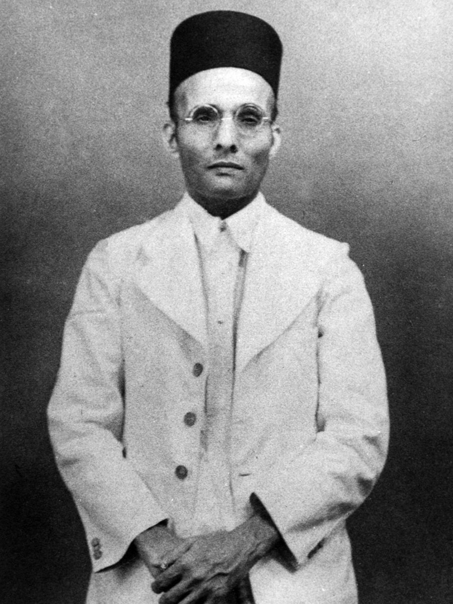 DharmaShield's tweet photo. In Kala Pani, he authored 'Hindutva' – India as Hindu holy land. 

Opposed Quit India, backed British war effort, accepted Two-Nation theory as reality. https://t.co/cqluKd0f1j