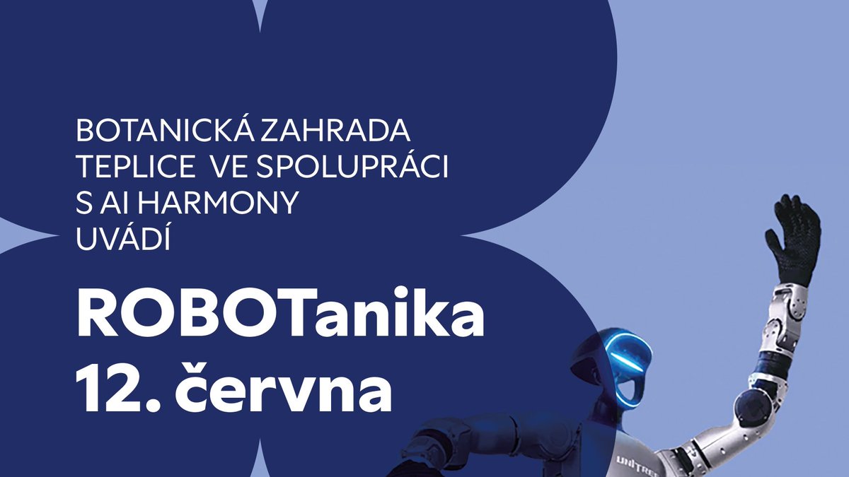 BotankaTeplice's tweet photo. V pátek 12. června na Den vzdělávání v botanických zahradách vás v Teplicích čeká ROBOTanika. Společnost AI Harmony vám představí svého unikátního androida. Dopoledne program pro školy, odpoledne pro veřejnost. https://t.co/JSFAu0YzDv