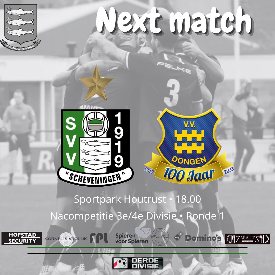SchevZAT1's tweet photo. NEXT MATCH 👋🏽|

Morgen staat de return van de 1e ronde van de nacompetitie op het programma. Scheveningen won het heenduel met 0-1. Morgen is weer een nieuwe wedstrijd en het kan uw steun hard gebruiken.

Zien wij u om 18.00 op het Arie de Jager-veld?

#SCHDON | 💚🖤 https://t.co/EhwfP9KDHV