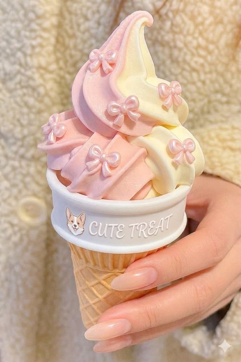 sweetxdessert's tweet photo. Ice cream with bows https://t.co/eJmKFSv8xo