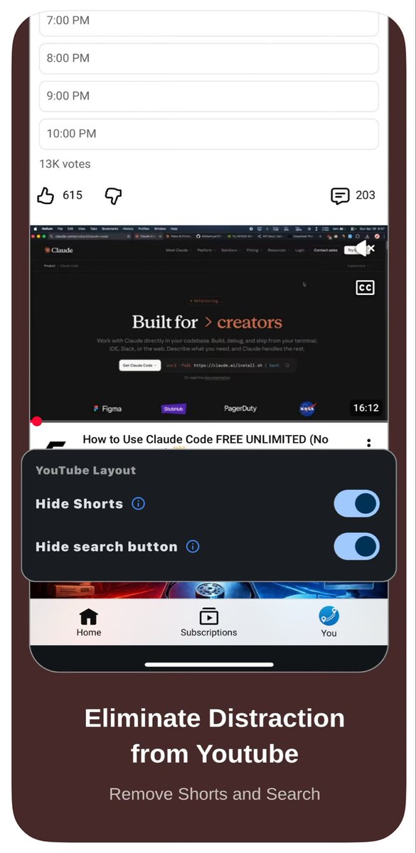 v_kas_kumar's tweet photo. Hi everyone,

I built an iPhone app that lets you use Instagram, YouTube, Facebook, Reddit, and other social media platforms in one place.

App Link: https://t.co/5DPTb7slVt

One thing that makes it different is that you can hide Instagram Reels and YouTube Shorts if you want a less distracting experience.

It's free to use, but if you'd like additional features, I've reduced the Lifetime Premium price from $5.99 to $0.99 for a limited time. You can purchase Lifetime Premium directly within the app.

I'm looking for honest feedback. If you try it, please let me know what you like, what you don't like, and what you'd like to see improved. You can leave feedback in the comments or on the App Store.