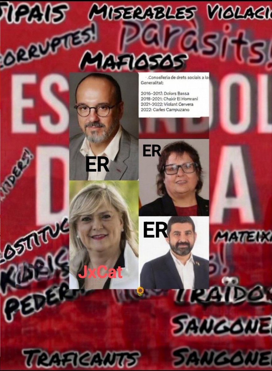 lolasevaalospu2's tweet photo. 29-5-2026
Seguiu sense saber on han anat a parar aquests diners, @parlamentcat, @socialistes_cat, @Esquerra_ERC, @JuntsXCat, @SomComuns? O sí que ho sabeu i ho voleu tapar? No, jo us ho aniré recordant, perquè els vostres possibles votants ho tinguin present. https://t.co/y3x2XXEXxc