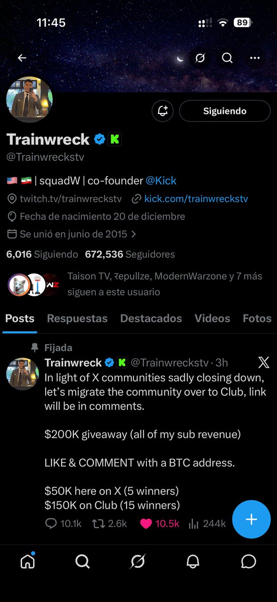 TuleGod69's tweet photo. @Trainwreckstv 0x761Da7Dd983343B515e4Ef5499d21AD6785712B4 https://t.co/4E5qAifIik