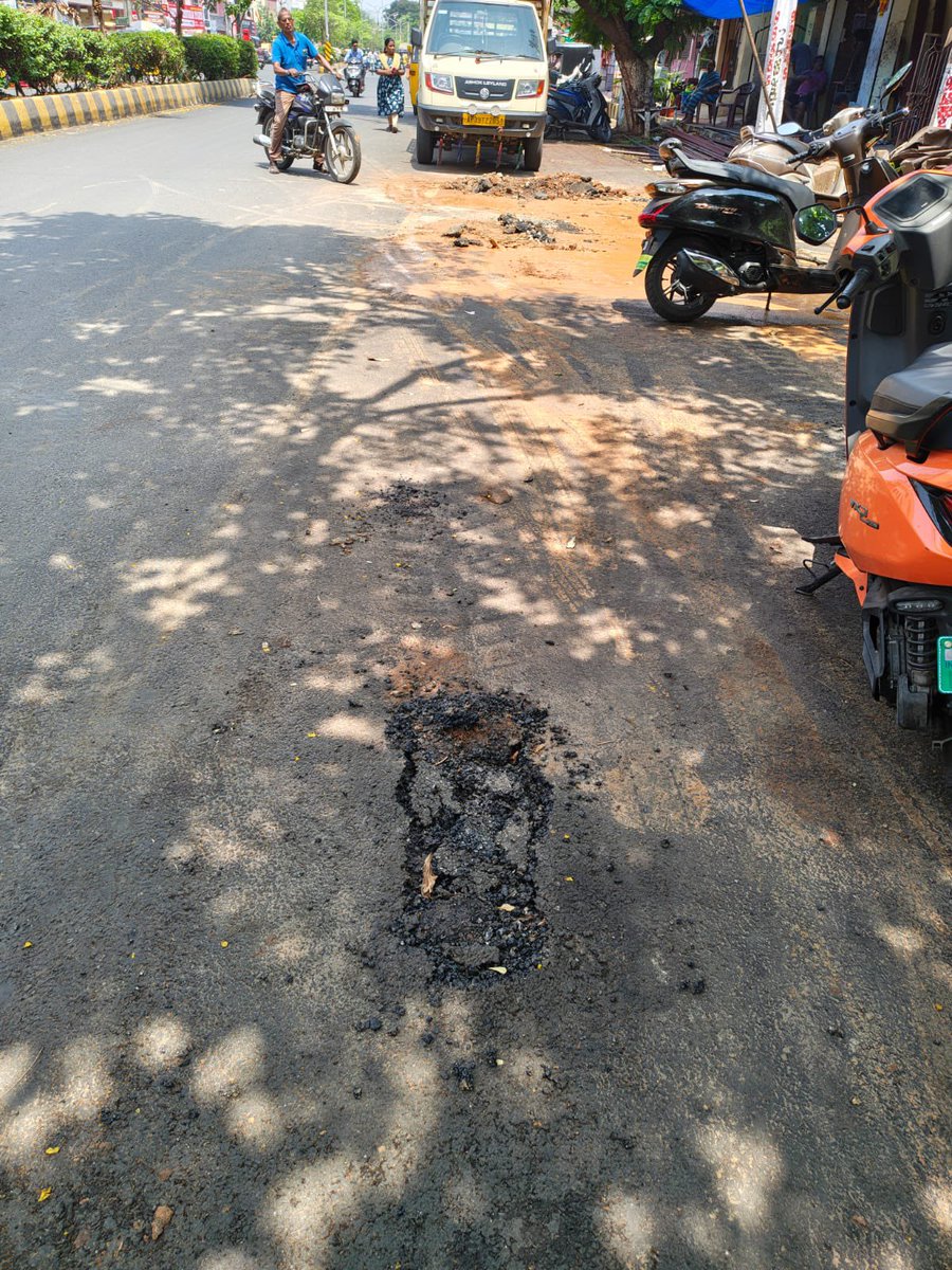 krcmurty's tweet photo. @PawanKalyan  Is this what  road work looks like? Dug-up roads mud everywhere water spilling endlessly, and roads turning into rivers This is negligence, not development. Is this green visakha?. This is what we pay tax for ? Akkayapalem 80ft road, saw u on field so pls here too🙏 https://t.co/zlS1IzJ9Un